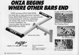 1989 Onza Bold Bar Ends